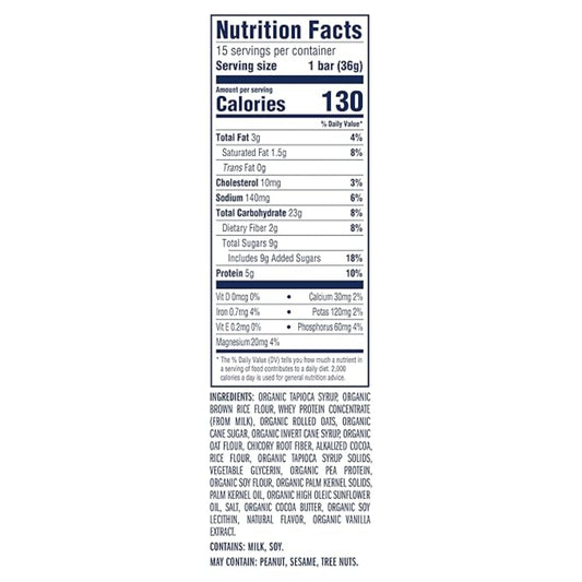 Zbar Protein - Cookies 'N Creme - Crispy Snack Bars - Made with Organic Oats - Non-GMO - 5g Protein - Gluten Free Protein Bars, School Snacks (15 Pack)