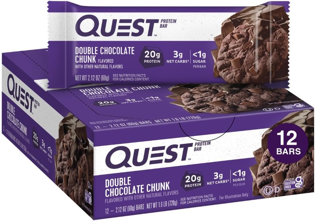 Quest Nutrition Double Chocolate Chunk Protein Bars 12 Count