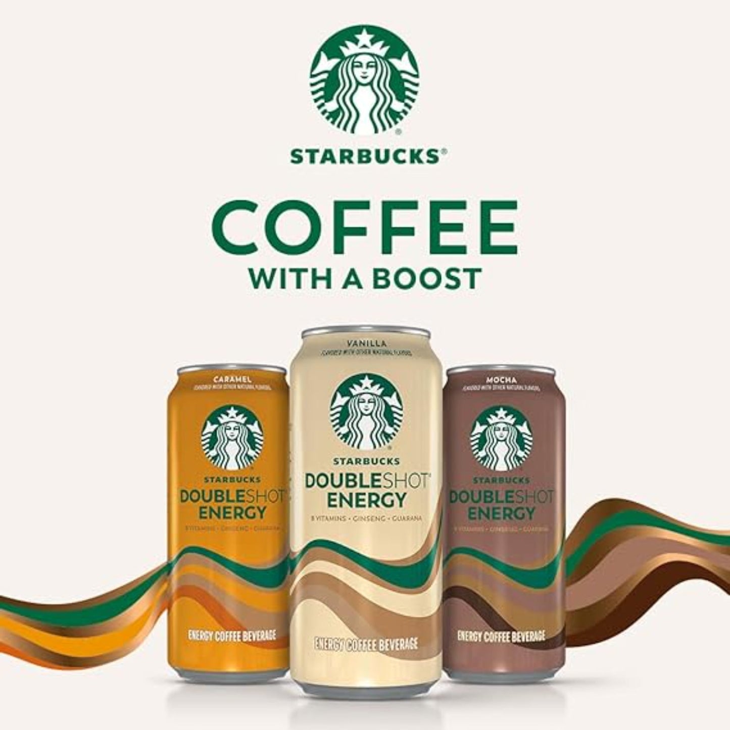 Starbucks Doubleshot Energy Drink Coffee Beverage, Vanilla, Iced Coffee, 15 fl oz Cans (Packaging May Vary) (Pack of 12)